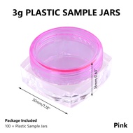 2021100Pcs 3g5g Empty Square bottom Sample Jar Pot Vials Container For Makeup Cosmetic Face Cream Ar