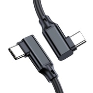 Short USB C to USB C Cable 0.5FT,Typec USB 3.1 Right Angle USB C 3.2 Gen 2 20Gbps Cable 4K Video Cor
