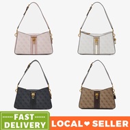 GUESS Trapeze Single Top Handle Shoulder Bag Women Key Decoration Zip Closure Handbag GSS023