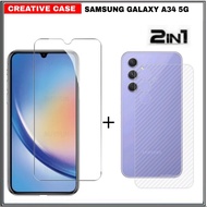 2 INC PACKAGE 1 Tempered Glass SAMSUNG GALAXY A34 5G Glass Protection - SAMSUNG A34 5G