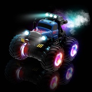 Rechargeable Battery Spray Monster Truck 4WD Play Vehicle Music for Children