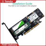 3 In 1 Msata PCIE M.2 NVME SATA เอสเอสดีกับ PCI Express 4X Apapapapapapapapter