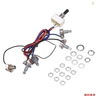 Prewired Wiring Kit for LP Electric Guitar 2T2V 500K Pots 3 Way Toggle Switch Wiring Set with Jack f