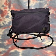 90% new porter 2way foldable sacoche navy shoulder bag backpack 27L 深藍色輕便尼龍兩用斜揹袋 背囊 書包 背包