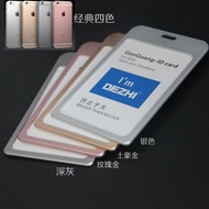 DEZHI-Large Aluminum Alloy Card Holder Employee Badge Badge ID Tag Badge Listing Work 6008