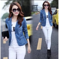 Real Videos!!! Me2317 Twice Jeans Blazer 2colors/JF/Stylish Women's Outer/Office Blazer/Korean Style Women's Jeans Top