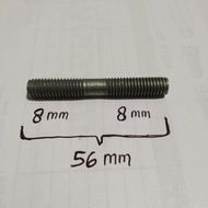 Exhaust bolt, block bolt, manifold 8 mm x 8 mm x 56 mm (mur 12 x 12)
