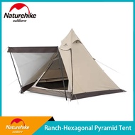 Naturehike RANCH Pyramid Tent Camping Teepee Tipi Tent for 3-4 People Tourist 4-season Waterproof Fa