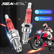 SEAMETAL 1/2/4PCS 3 Electrode Racing Spark Plug A7TC D8TC Triple Spark Plugs for ATV Scooter Dirt Bi