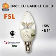 FSL C38 E14 LED Candle Bulb 5W | 3000K/6500K | SIRIM Approved