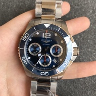 🔥HIGHEST SWISS GRADE🔥 LONGINESS_HYDROCONQUEST_AUTOMATIC_CHRONOGRAPH_43MM_MENS_WATCH_BLUE_BEZEL