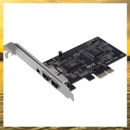 (HARB) PCI Express x1 PCI-E FireWire 1394a IEEE1394 Controller Card 3 Port For Desktop