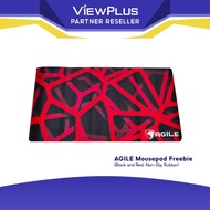 AGILE Mousepad Freebie (Black and Red, Non-Slip Rubber)