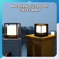 MODERN Outdoor Gate Lamp Pillar Light Garden Light Lampu Tiang Lampu Tembok Atas Pagar Weather Proof Outdoor Lighting