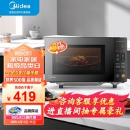 美的（Midea）微碳系列 20L家用变频微波炉 800W微波速热 一键智能菜单 钻石背板 微晶面板加热（PM20M2）