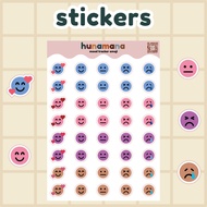 planner sticker planner sheet - emoji tracker sticker | face emoji sticker | mood sticker | emoticon