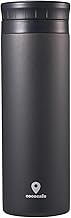 Kakusee CC-50C Mug Bottle, Charcoal, 16.9 fl oz (500 ml), Vacuum Double Layer Construction, Heat Ret