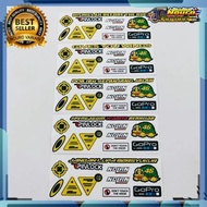 Warning stickers, helmet visor stickers, NOLAN helmet visors, good