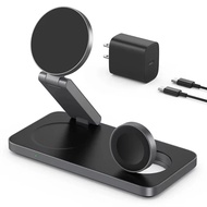 2026 3 in 1 Wireless Charger Magnetic Phone Fast Charger 3in1 Smart Watch Qi1 Qi2 15W Super Slim Sta