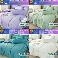G9 Cadar Satin Sejuk 4in1 No Comforter | 1800Tc Cooling Silk Bedsheet King Queen Super Single