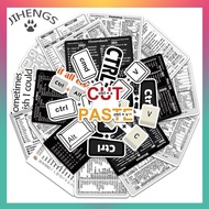 JIHENGS 30ชิ้น Windows + Word Excel Adobe Photoshop สติกเกอร์แป้นพิมพ์ลัดคู่มือ