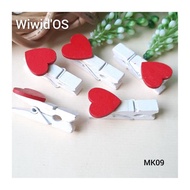 (5 pcs) LOVE WOODEN FLAP 3.5 CM MK09