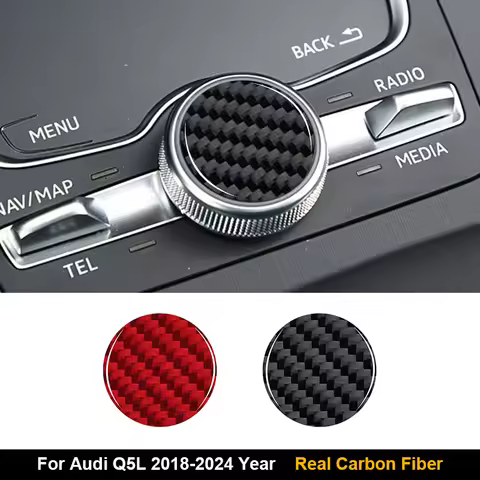 Real Carbon Fiber For Audi Q5 Q5L 2018 2019 2020 2021 2022 2023 2024 Car Central Control Multimedia 