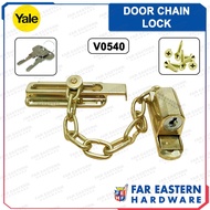 YALE Security Door Chain Lock with Key Brass V0540