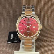 [TimeYourTime] Citizen BI5104-57X Quartz Red Analog Two-Tone Rose Gold Men's Casual Watch