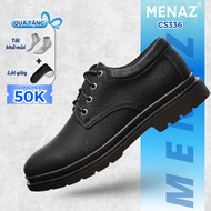 MENAZ CS336 Men's Oxford Shoes Unique Textured Leather with Black Molded Sole for Work and Events