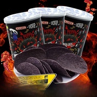 MAMEE Ghost Pepper Potato Chips 3 ถัง เผ็ดระยิบระยับ ขนมจีนเนื้อหนา ขนมปังอบแห้ง อาหารเสริมสำหรับเล่