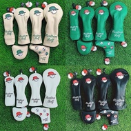 Cute Premium Korean Golf Head cover Set of 4 - Fairway Hybrid Putter Driver Golf Stick Protector