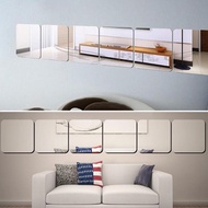 Furniture 15x15cm 6pcs Square DIY Mirror Wall Sticker，Removable Home Decor，Roof Ceiling Mirror Cryst