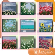 [LECRAFTY] Craft 20x20cm DIY Landscape Wall Art Paint By Numbers Cute Cartoon on Canvas Colour