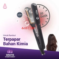 HITAM Aiueo Hair Straightener 823 3 in 1 Straightening Curly and Low Power Hair Blow - Black