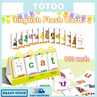 129Pcs Phonics English Flash Card CVC Words Vowel Consonant Desk Calendar Educational Learning Cards