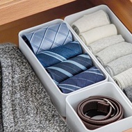 日本霜山 PET抽屜分隔/鏡櫃用可層疊收納盒(加深款)-M-3入