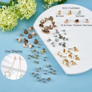 BeeBeecraft 10pcs Flat Round 304 Stainless Steel Stud Earring Findings Components for Making Earring Crafts