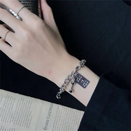 Titanium Steel Non-Fading Letter Bracelet Fitness Small Dumbbell Couple Girlfriend Bracelet