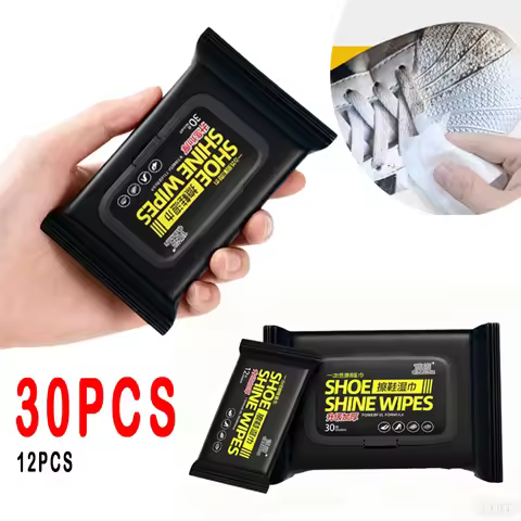 12Pcs/30Pcs Disposable Shoes Clean Wipes Portable White Shoes Cleaning Care Wipes Sneakers Cleaning 