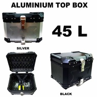 TOP BOX ALLOY (NOT PLASTIC) 45L TOP BOX X TOP BOX 45L TOP ALLOY BLACK SILVER TOP BOX 28L ALLOY BLACK ALUMINIUM TOP BOX