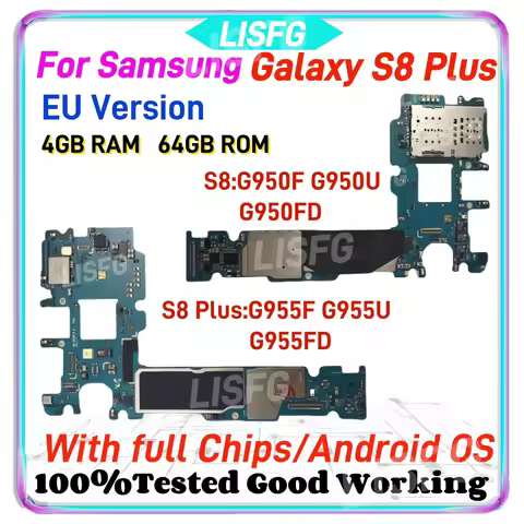EU version For Samsung Galaxy S8 Plus G955U G955F G955FD S8 G950U G950F G950FD Motherboard OK Main L