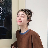 Korea Dongdaemun ins Cute Knitted Leopard Print Headband Autumn Winter Influencer Same Style Hair Ac