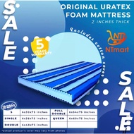 Mattresses ♠NTmart Uratex Foam Mattress with Cover 2 inches thick 100% ORIGINAL Single / Double / Qu