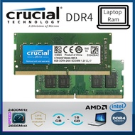 Ready Stock Crucial DDR4 SODIMM Laptop memory 4GB/8GB/16GB 2400Mhz/2666Mhz DDR4 Ram noteboo Course T