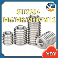 Inlay nut 304 stainless steel inner and outer teeth nut, thread transfer nut, variable diameter scre