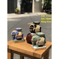 MINI ELEPHANT HAND STRIP 17CM MEN'S CERAMIC SET FOR SITTING IN POTS BOOKS TO MAKE TEA TABLE DECOR TD