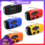 2000mAh Portable Hand Crank FM AM WB NOAA Radio Solar Radio LED Flashlight