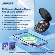 REMAX RP-W80 15W Wireless Charger And Fast Charging Cable Storage Box