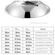 鍋蓋防爆玻璃可視蓋可立把不銹鋼蓋炒鍋平底大鍋蓋28cm-40cm通用